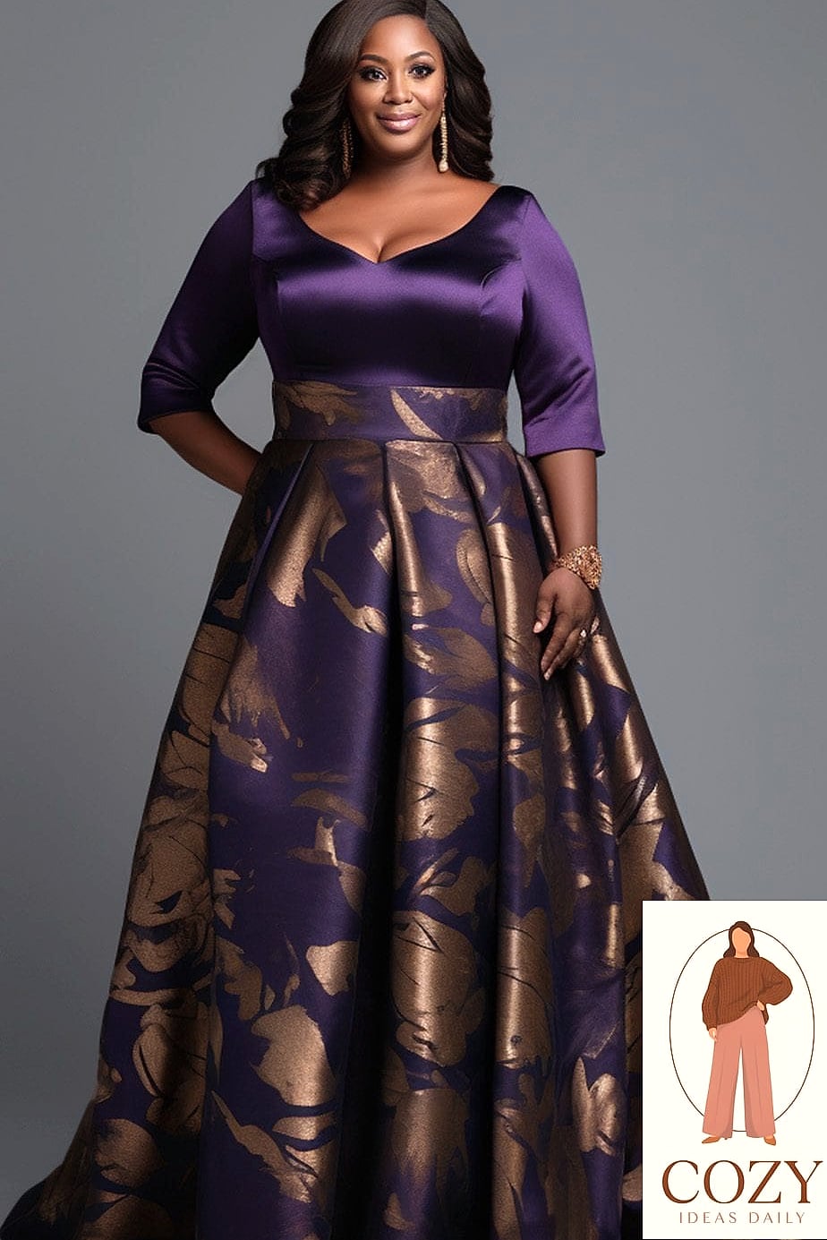 Amethyst Cold-Shoulder Dress