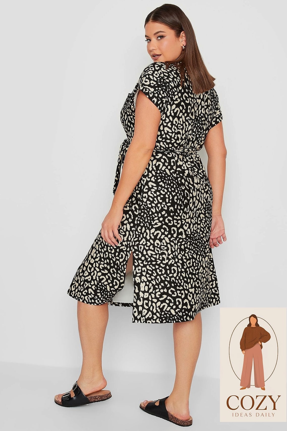 The Animal Print Wrap Dress