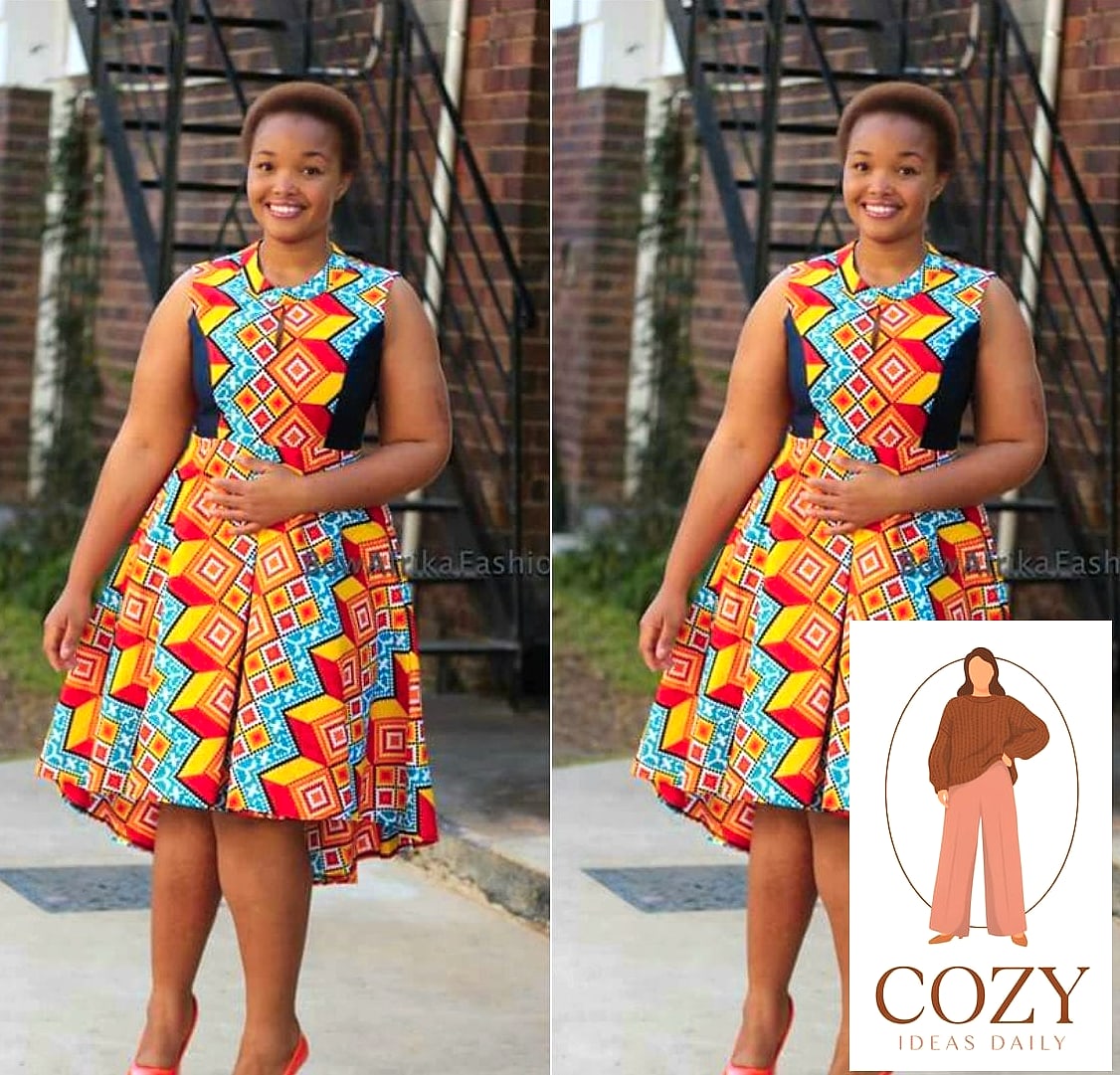 Ankara Print Kaftan Dress