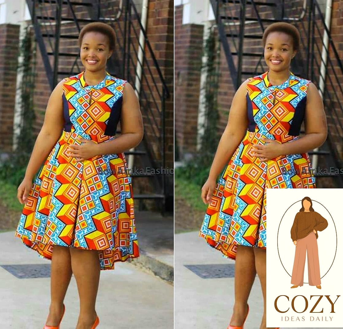 The Ankara Print Tiered Ruffle Dress