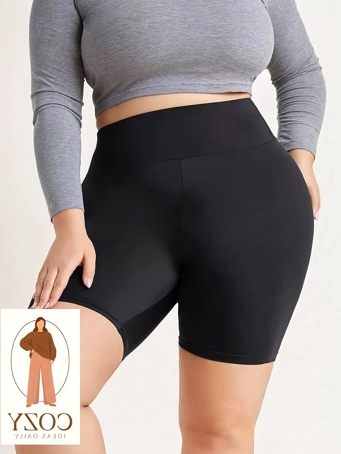 Biker Shorts and an Oversized Hoodie