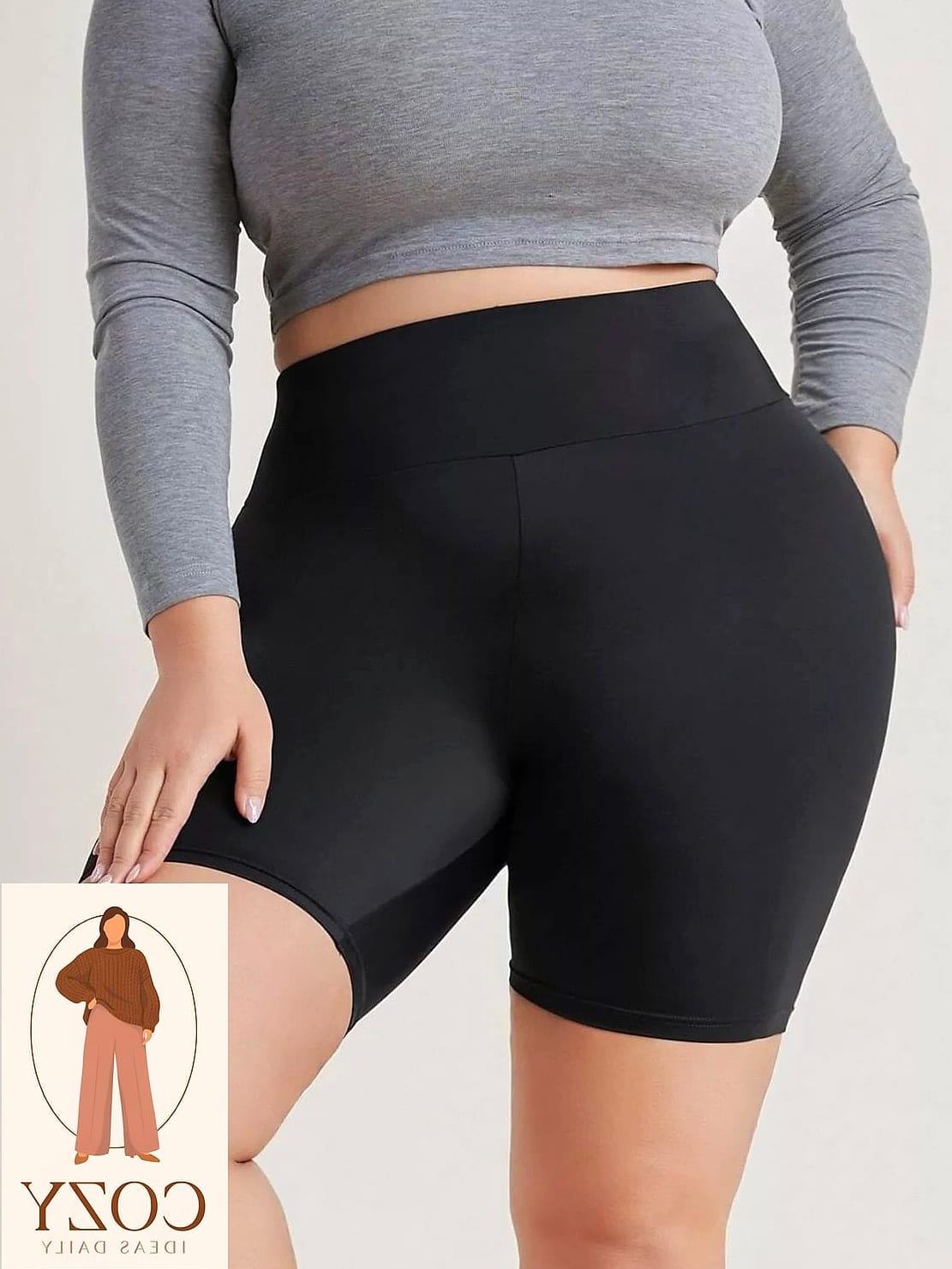 27 Plus Size Clothing For Women That Will Transform Your Look 21 Biker Shorts Under Oversized Pieces