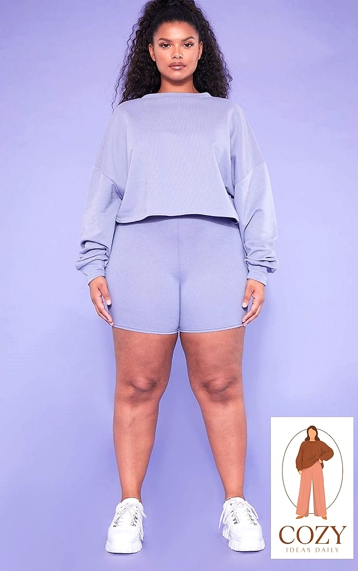 Biker Shorts Under a Long Blazer
