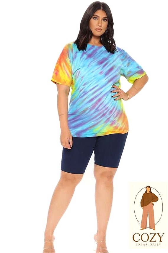 The Bike Shorts and Oversized Tee Look