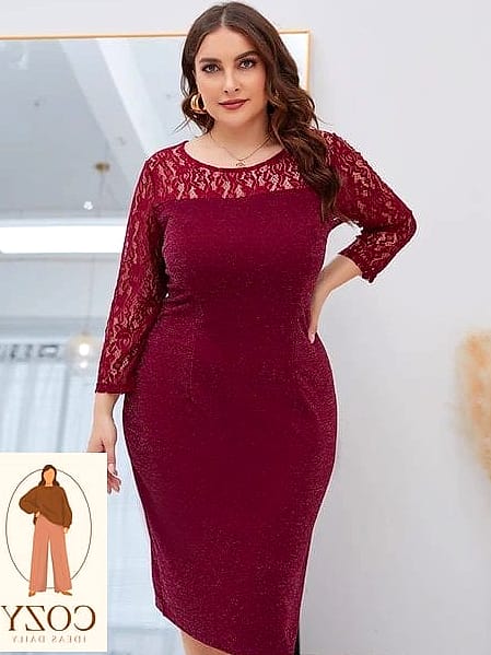Burgundy Bodycon for Going Out