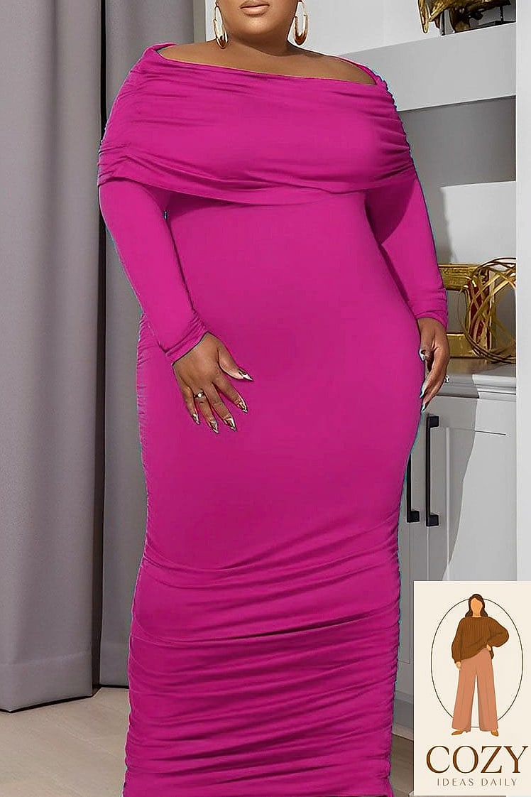 The Burgundy Off-Shoulder Midi