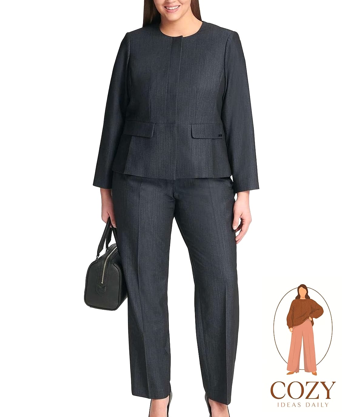 Business Casual Plus Size Pant Suits