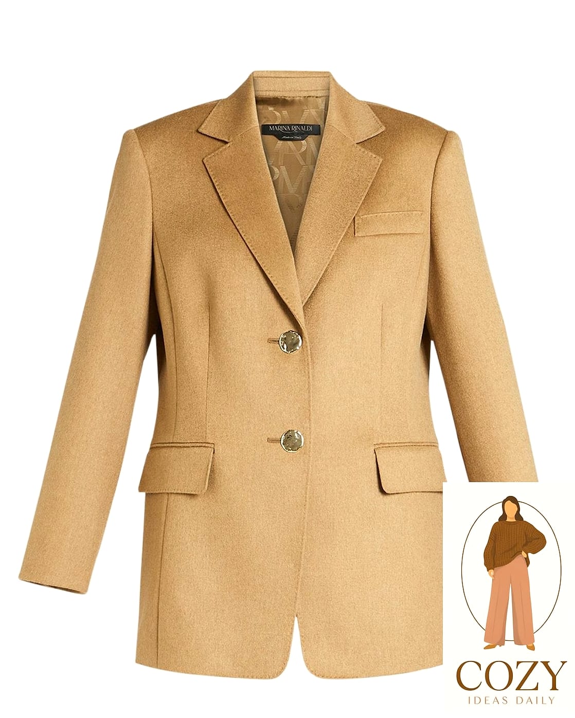 The Camel Blazer and Wide-Leg Trouser Duo