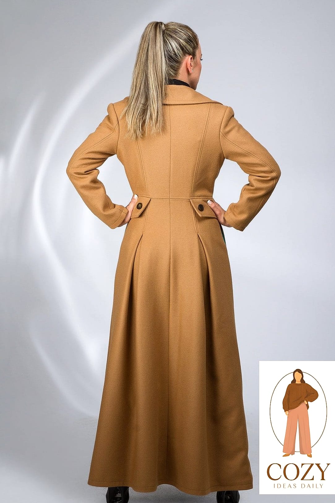24 Plus Size Looks For Winter That Are Absolutely Stunning 2 The Camel Coat and Black Turtleneck Combo