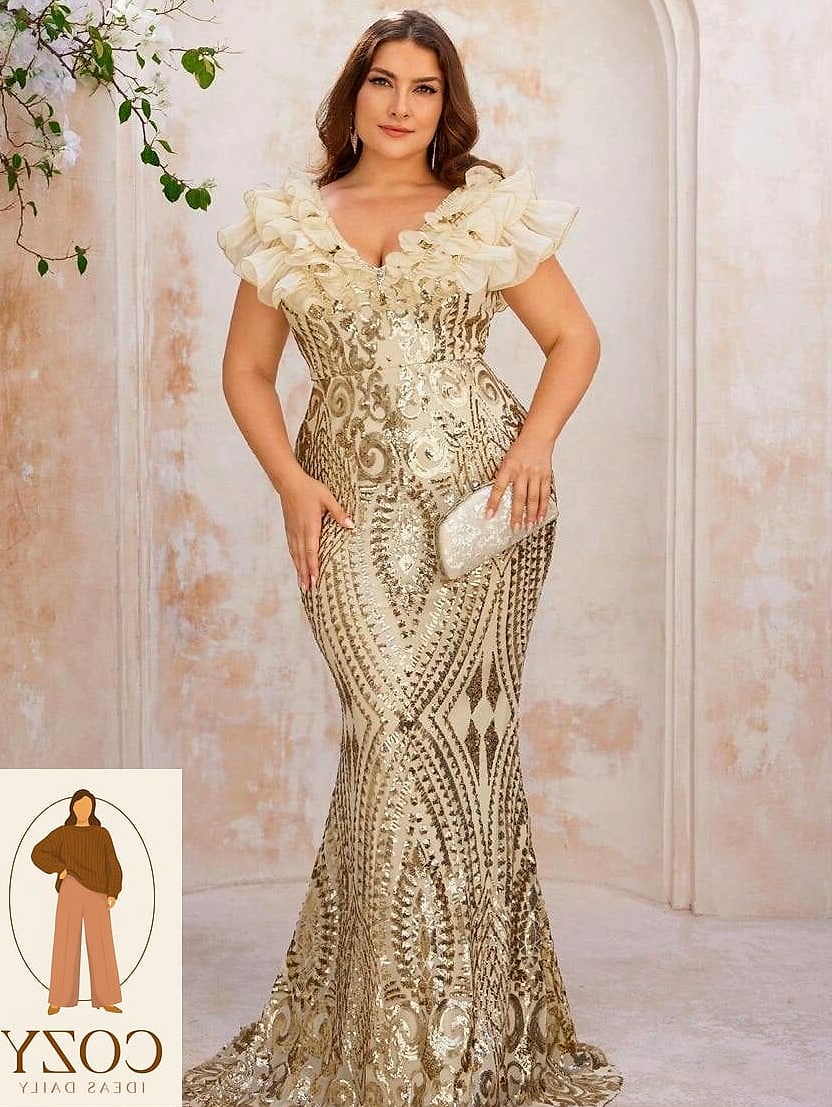 Champagne Sequin Maxi