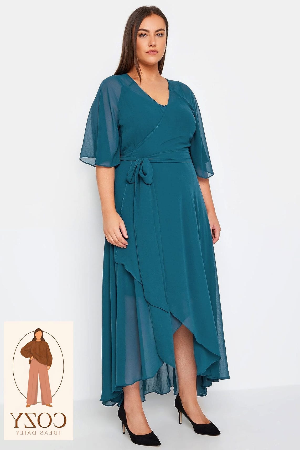Chiffon Maxi in Dusty Blue