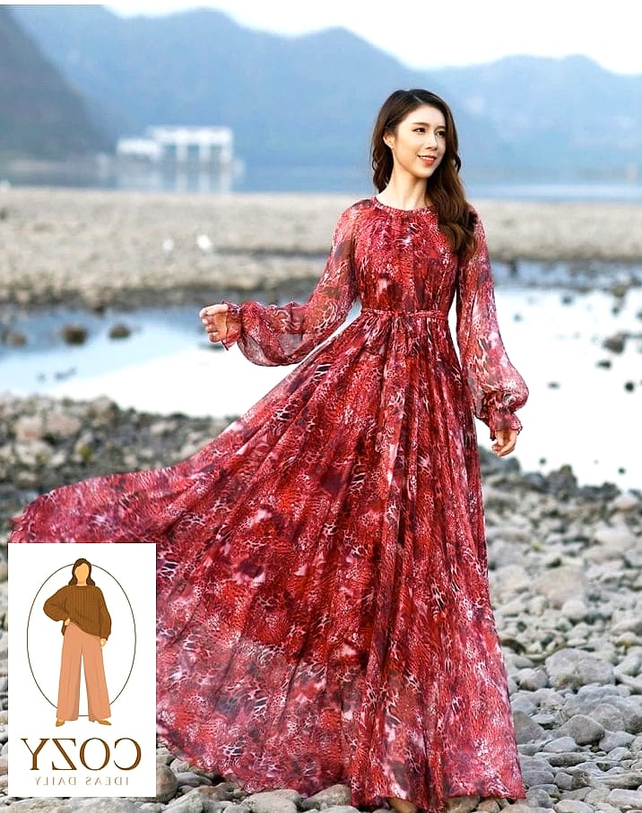 Chiffon Maxi With a High Slit