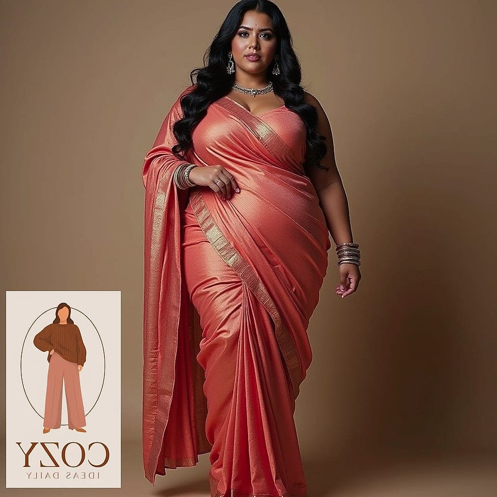 A Chiffon Saree With Minimal Blouse Detailing