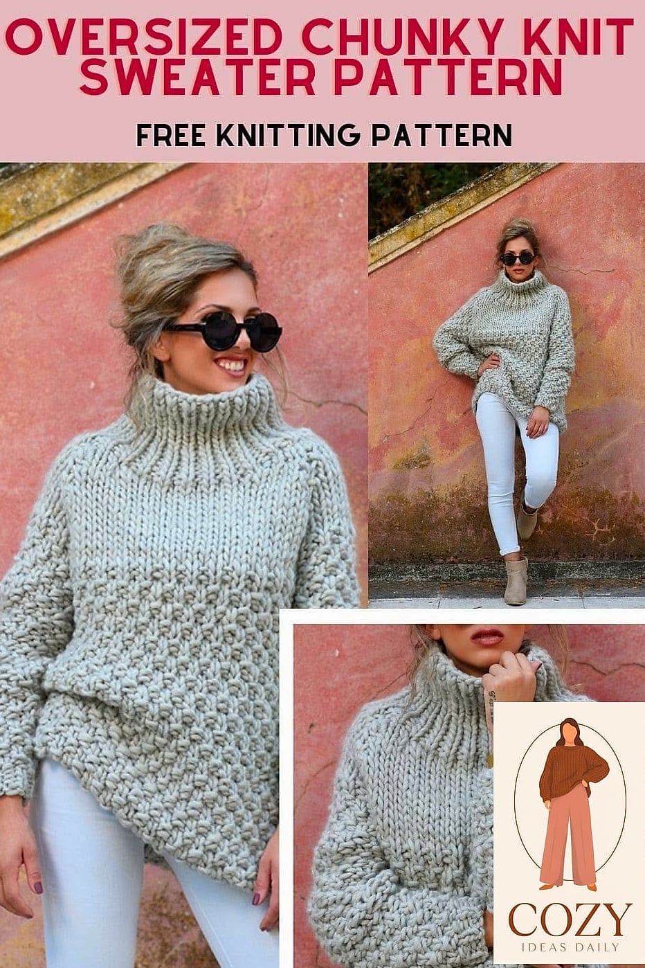 Chunky Knit Sweater with Leggings and Boots