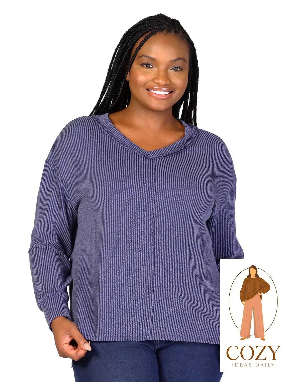 A Chunky Knit Sweater in Earth Tones