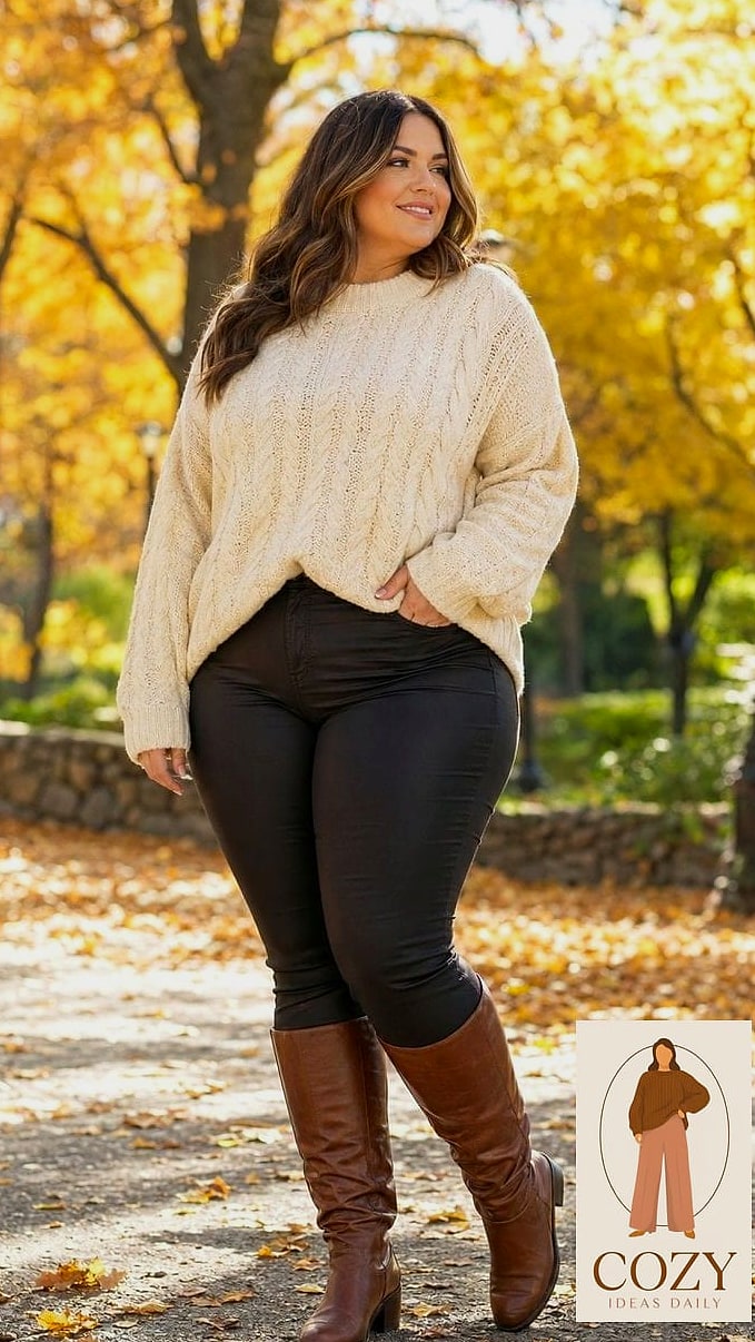 The Chunky Knit Sweater in Oversized Fit