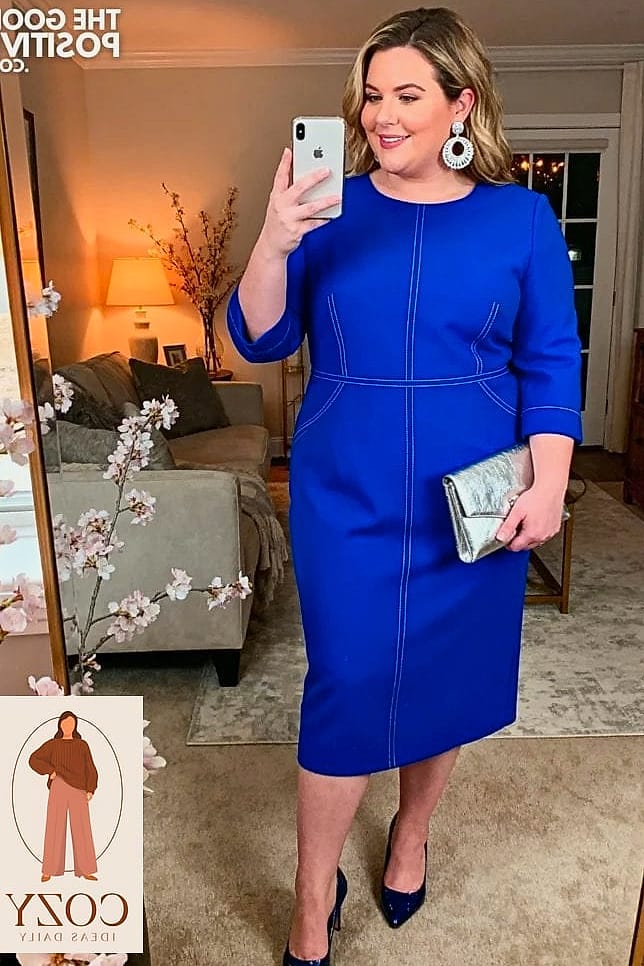 The Cobalt Blue Wrap Top and Denim Look