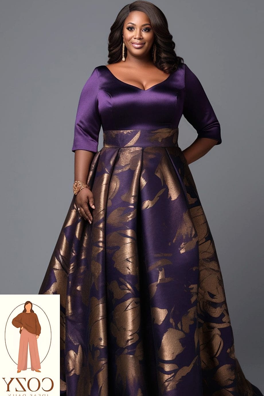 Cobalt-Meets-Purple Wrap Midi