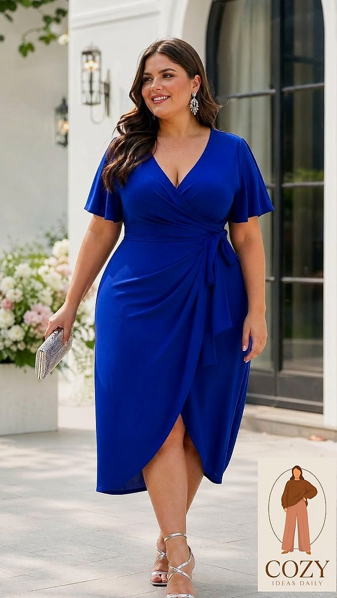 Cobalt Wrap Jumpsuit