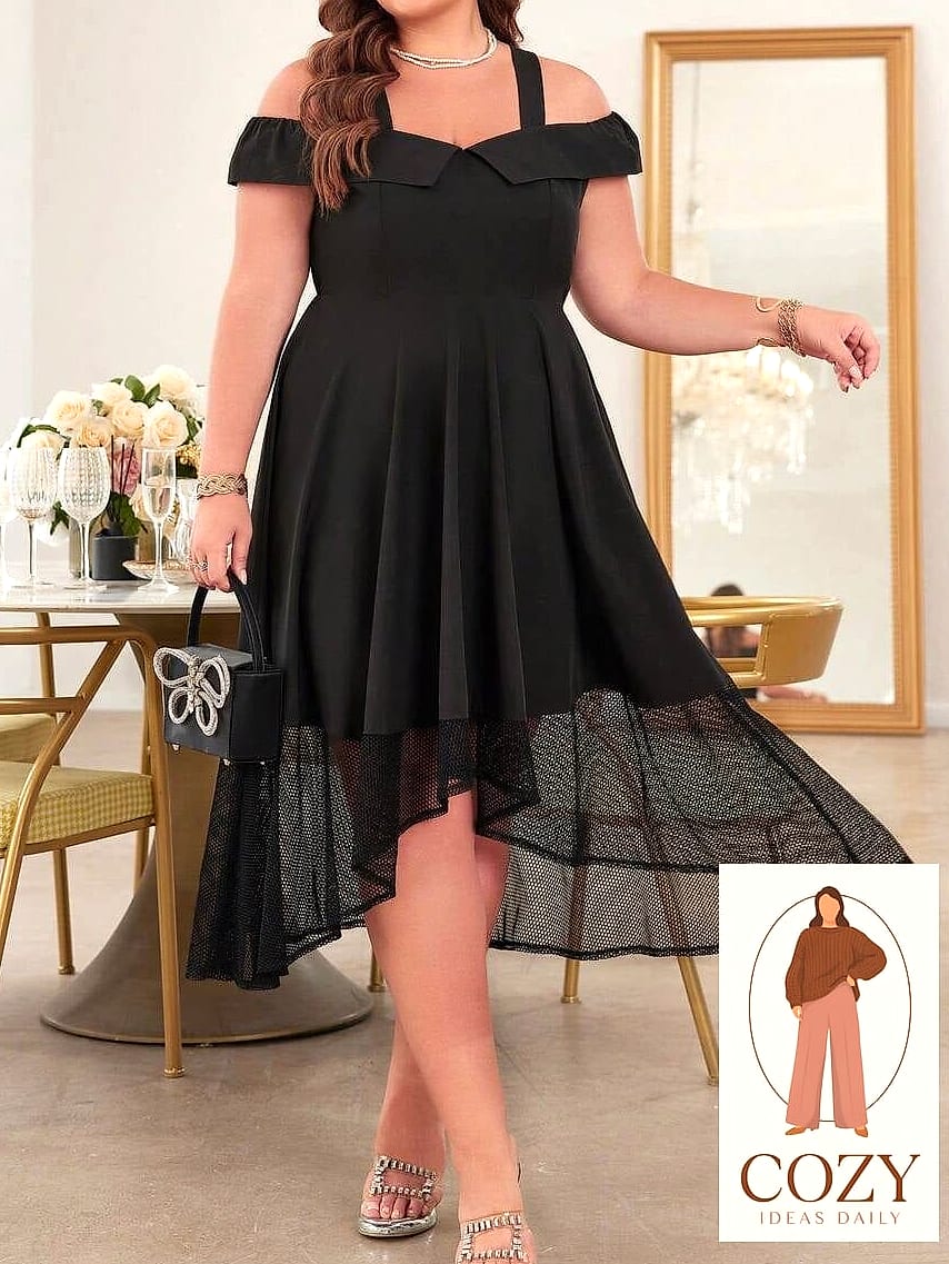 The Cold Shoulder A-Line in Cognac