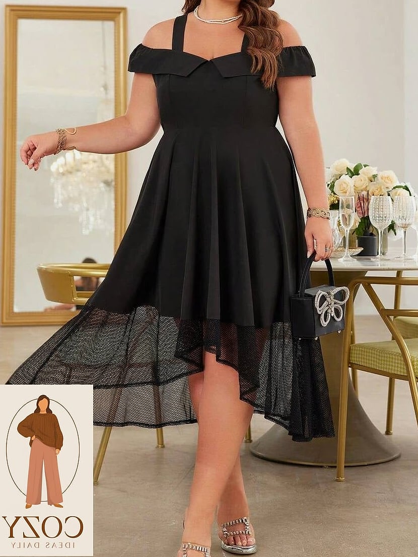 Cold-Shoulder Cocktail Dress