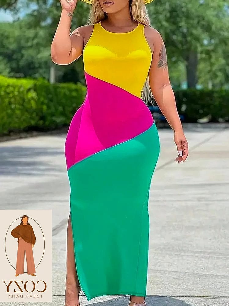 27 Plus Size Work Dresses That Are Going Viral on Pinterest Right Now 23 Color Block Dresses for a Modern Edge