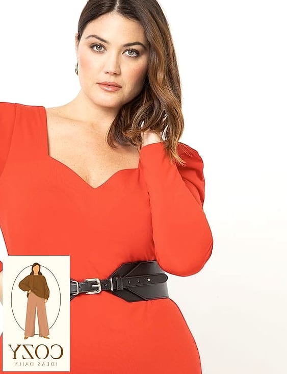 Corset Belt Over A Button-Down Shirt