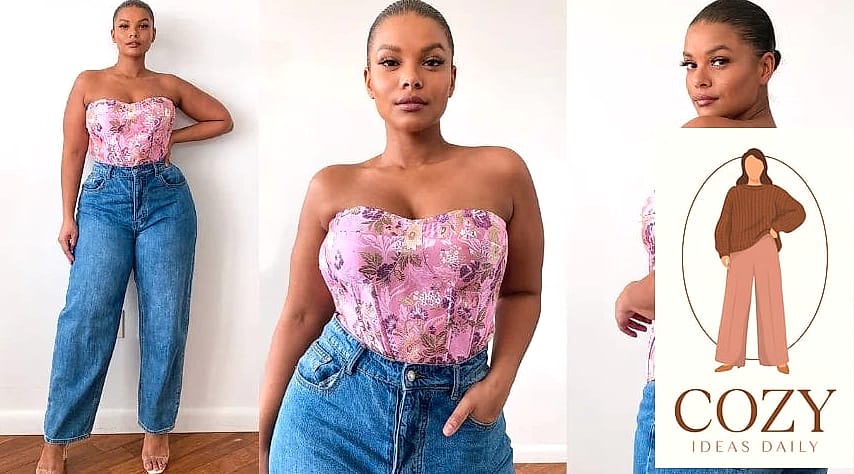 Corset Top and Wide-Leg Trousers