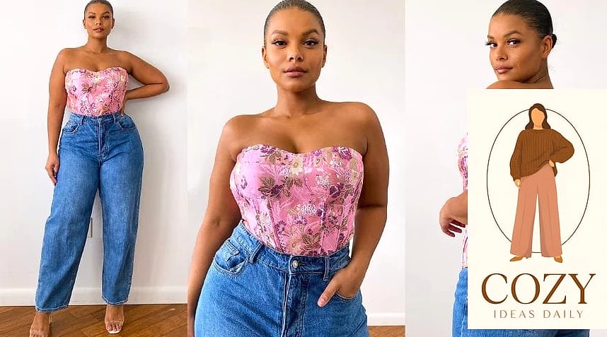 Corset Top with Wide-Leg Trousers