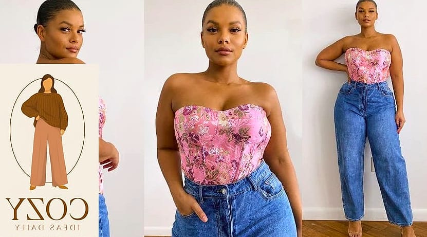 Corset Top and Wide-Leg Trousers