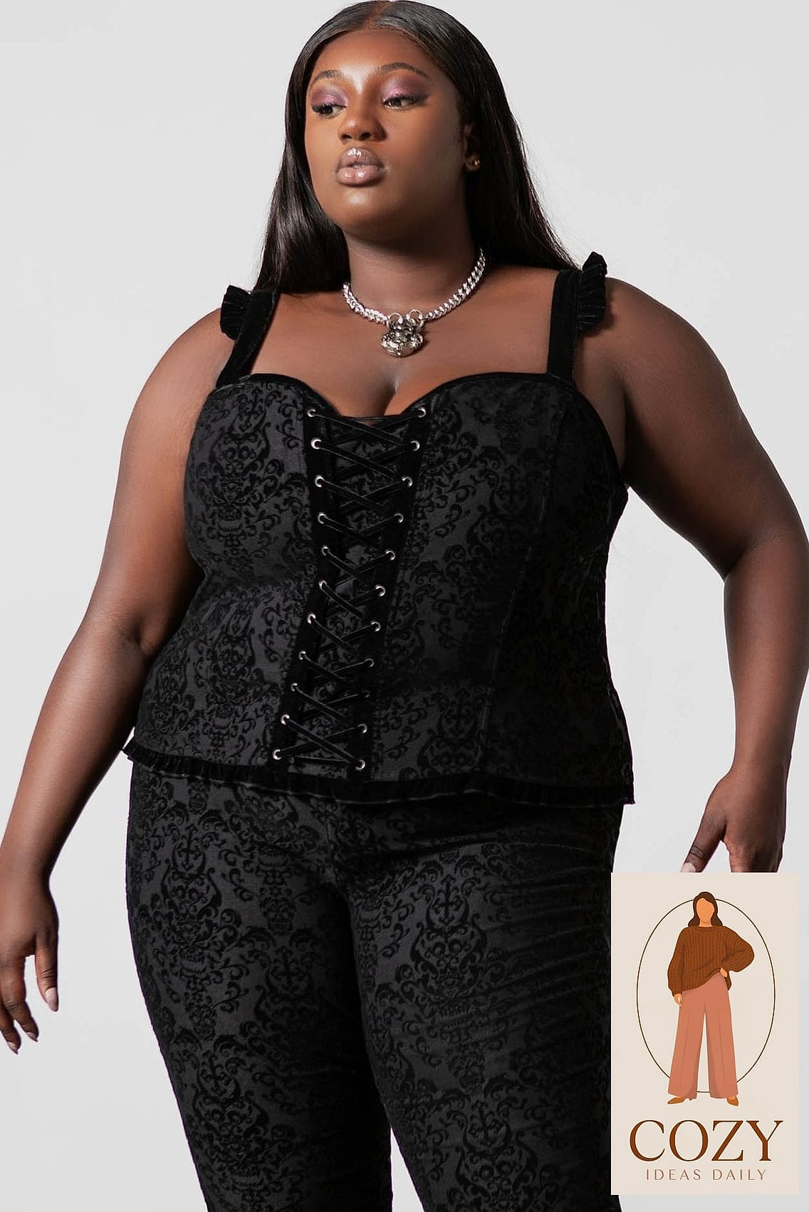 Corset Top and High-Waisted Jeans