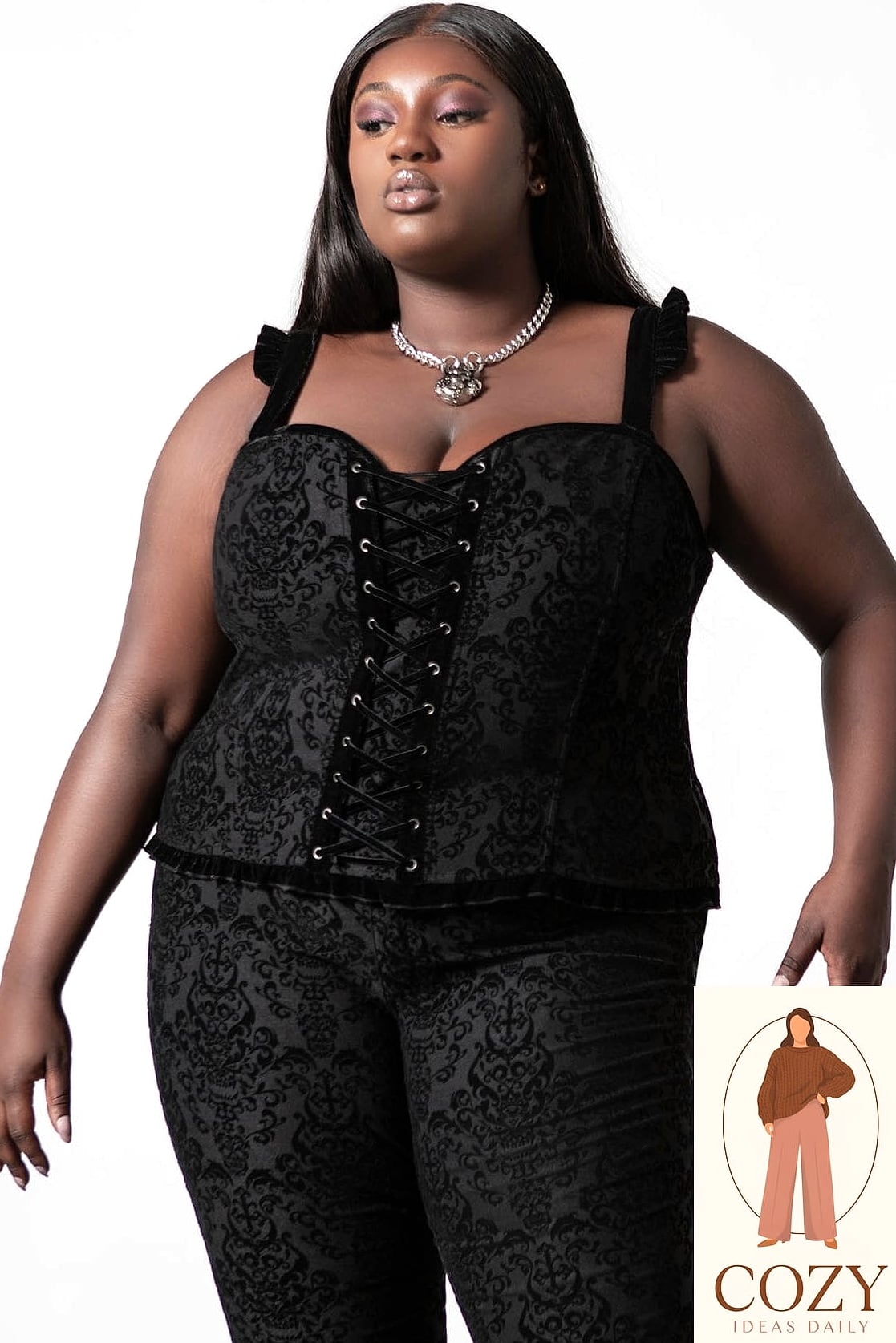 Corset Top and Straight-Leg Jeans
