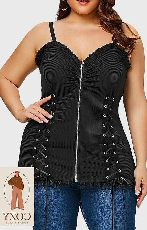 Corset Top with Wide-Leg Trousers