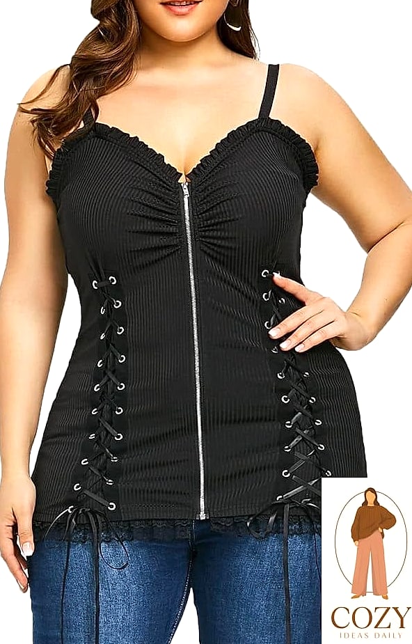 Corset Top and Wide-Leg Trousers