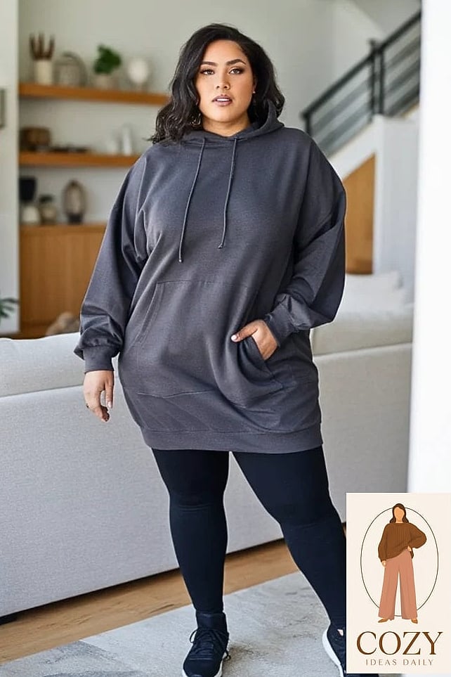 Cozy Hoodie and Faux Leather Leggings