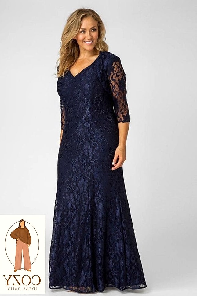 Cream Lace Formal Dress