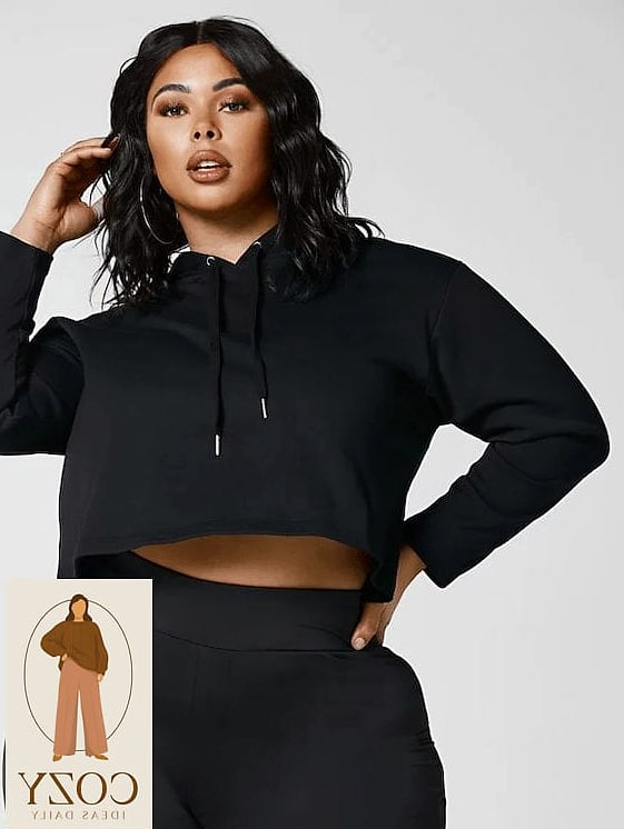 Cropped Hoodie and Skirt Combo