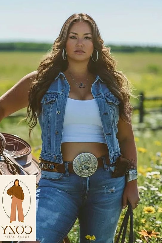 Crop Top with High-Waisted Denim