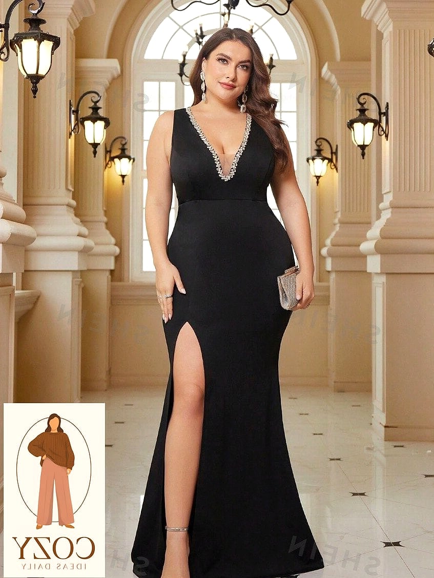 Deep V-Neck Formal Dresses