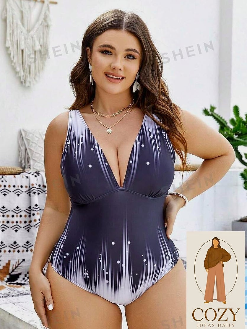 The Deep V One-Piece in Animal Print