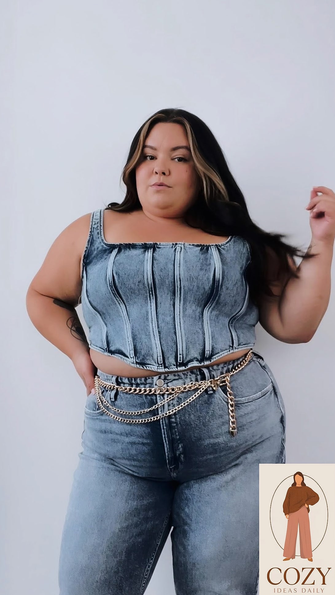 Denim on Denim for a Cool-Girl Vibe