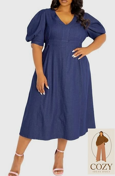 The Denim Midi Dress You Didn't Know You Needed