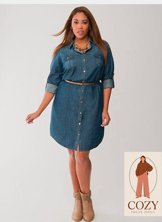 Denim Shirt Dresses For An Off-Duty Weekend Vibe
