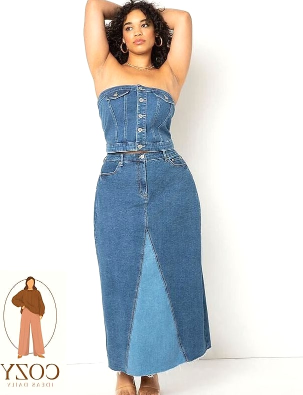 27 Plus Size Clothing For Women That Will Transform Your Look 16 Denim Skirts For A Retro-Cool Moment