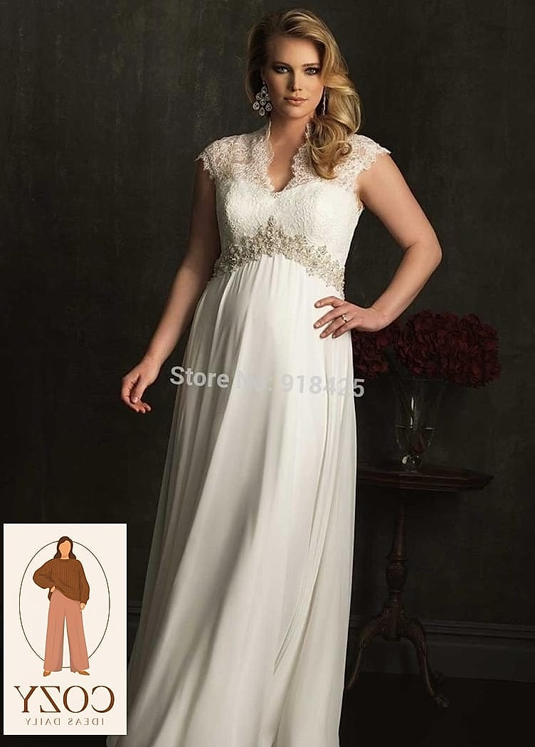 23 Plus Size Wedding Guest Dress Summer You Need to Try Next 14 The Empire Waist Chiffon Dress