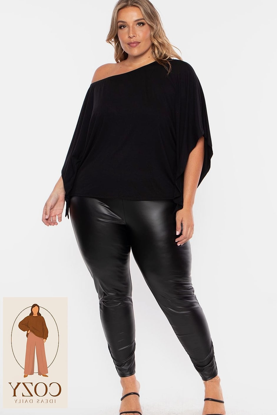 Faux Leather Pants With A Silky Camisole