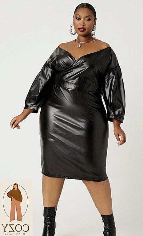 Faux Leather Mini Skirt and Corset Top