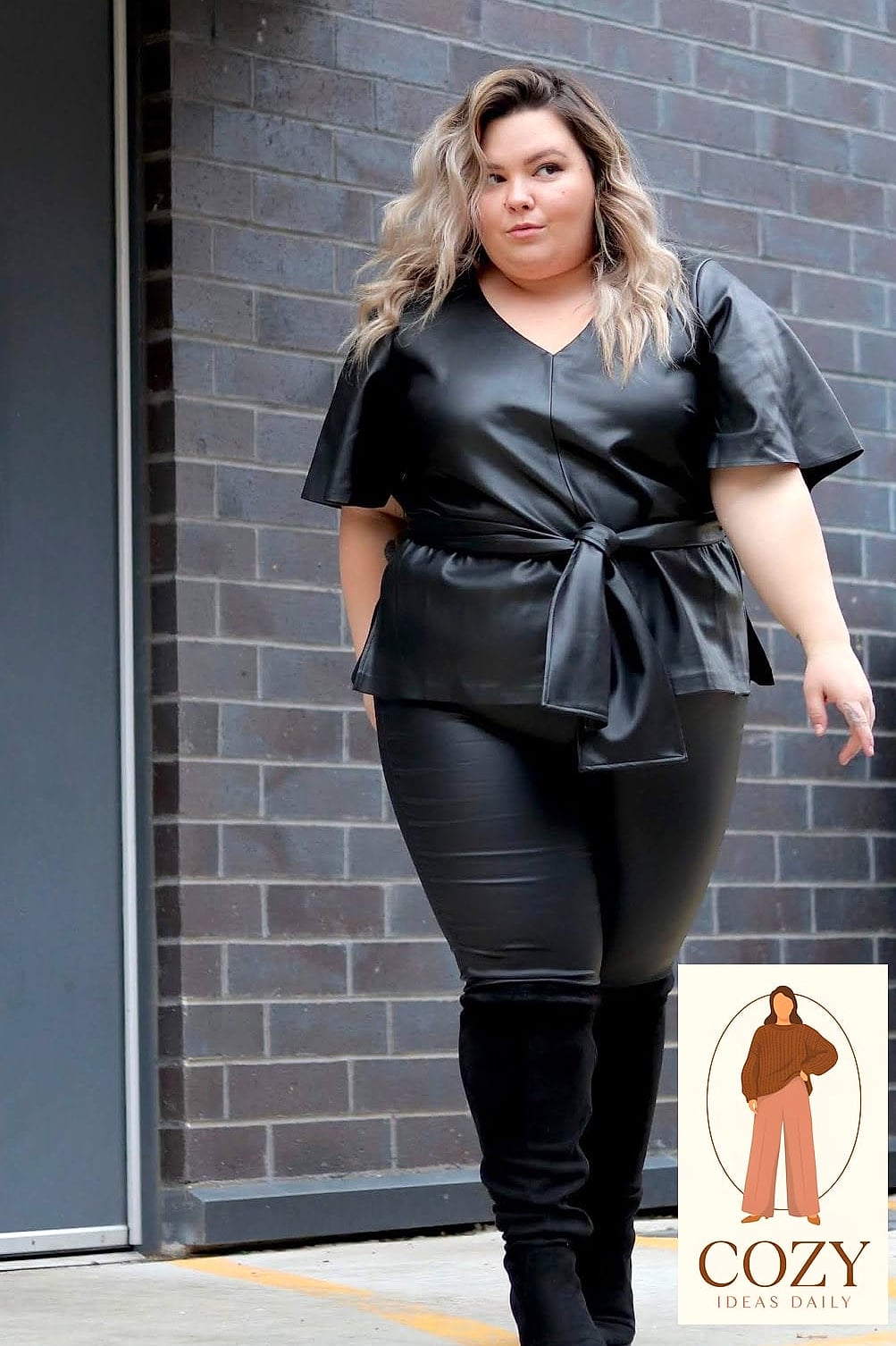 Faux Leather Pants and a Crop Top