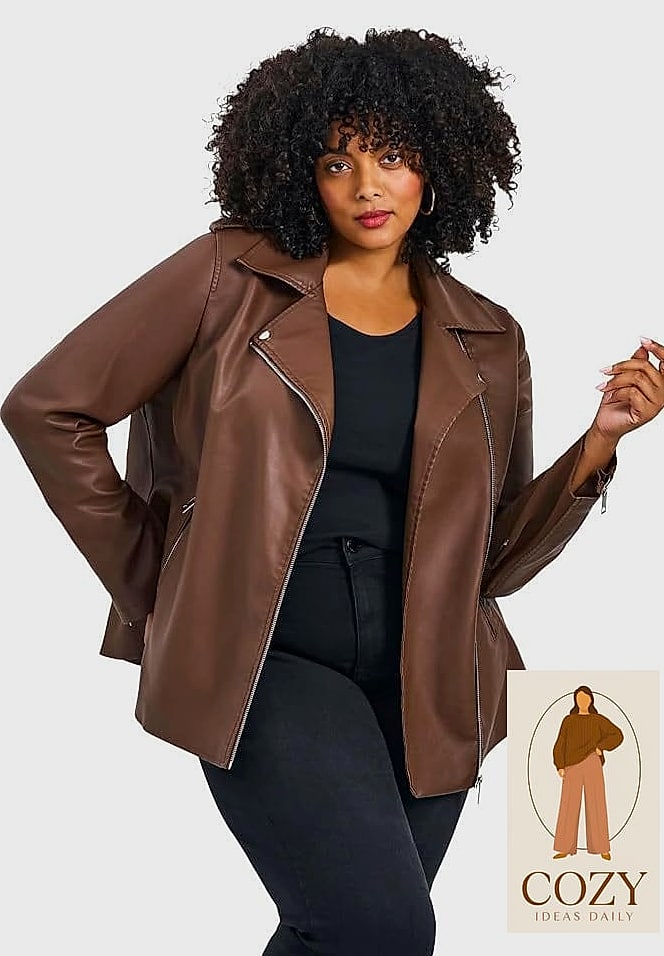 27 Plus Size Clothing For Women That Will Transform Your Look 11 Faux Leather Jackets For Edge