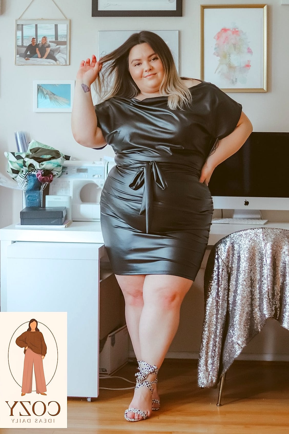 Faux Leather Leggings and an Oversized Sweater